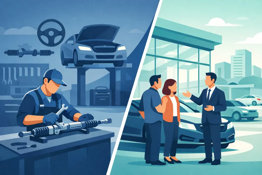 Steering Specialist Versus Dealership: Which?
